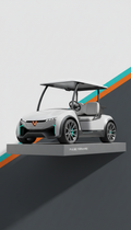 Luxury leather-accent golf cart